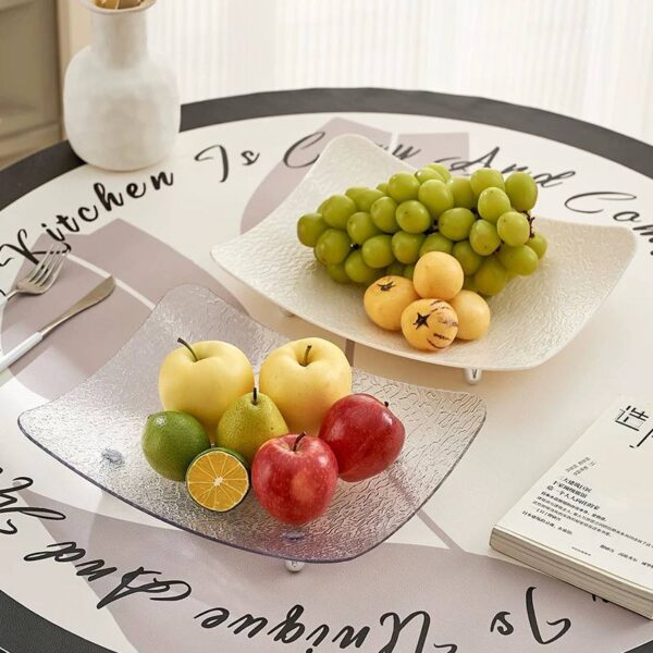 طبق عصري لتقديم الفواكه والمكسرات اكريليك  - modern fruit snacks dish
